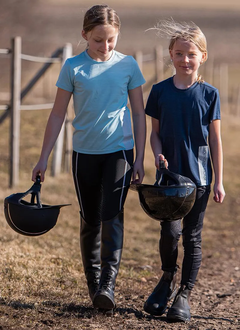 Mountain Horse Junior Umi Tech Tee - Navy-2